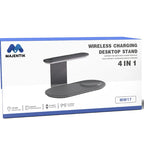 Majentik MW-17 4-in-1 Wireless Charger 15W – Compact Charging Dock with Light
