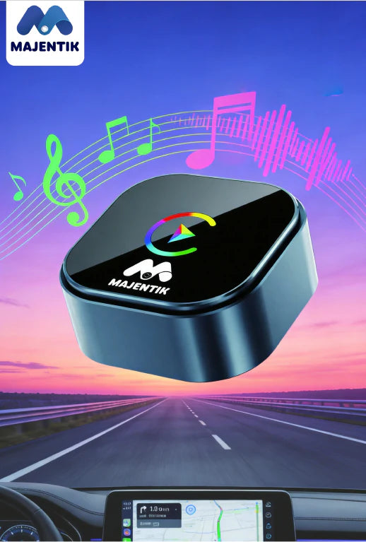 Majentik MMC-002 2-in-1 Wireless Car Adapter – Wired to Wireless CarPlay & Android Auto Converter