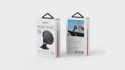 Yesido C220 Magnetic Phone Holder - 360° Rotation & Strong Dashboard Mount