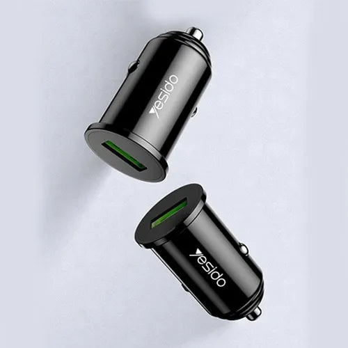 شاحن السيارة Yesido Y38 السريع بقدرة 20 وات - منفذ USB-A يدعم تقنية QC3.0